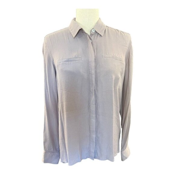 A|X Armani Exchange Womens Button Up Shirt~Size S~Pale Pink/Purple ~ L8 21 - Picture 2 of 9